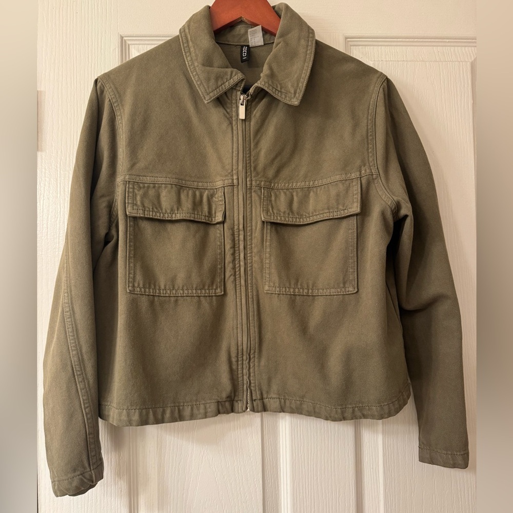 H & M Divided Cropped Utility Jacket